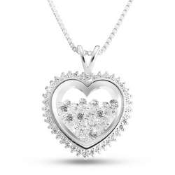 Floating Crystal Heart Necklace