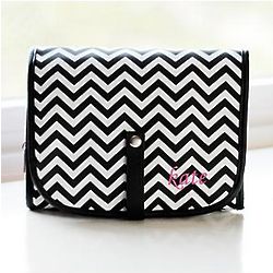 Personalized Chevron Hanging Cosmetic Bag