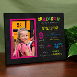 Personalized Her First Day of School Frame