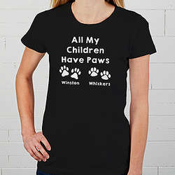 Personalized Love For Pets Ladies Tee