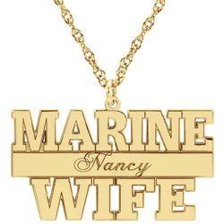 Marine Wife Personalized Necklace