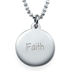 Faith Inspirational Necklace in Silver
