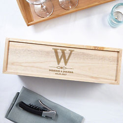 Personalized Lyndhurst Wood Wine Box