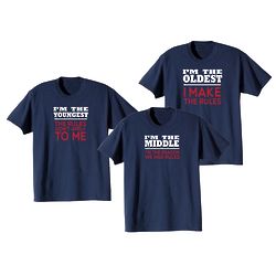 Family Rules Oldest, Middle, and Youngest T-Shirts