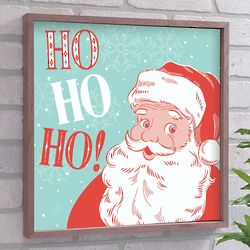 Personalized Ho Ho Ho Vintage Christmas Wall Decor
