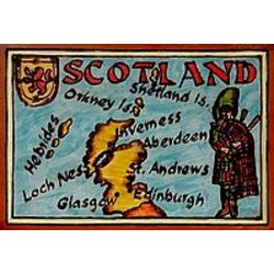 Scotland Map Leather Photo Album in Color