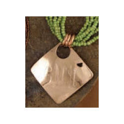 Monogrammed Copper Diamond Necklace