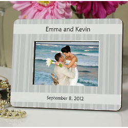 Personalized Striped Mini Frame Wedding Favor