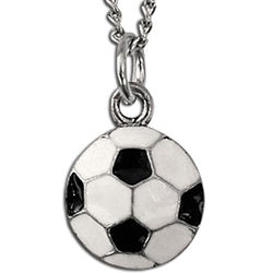 Enamel Soccer Ball Necklace
