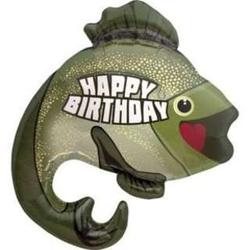 Happy Birthday Bass Fishing Balloon