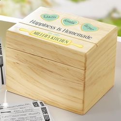 Personalized Happiness Is Homemade Recipe Box