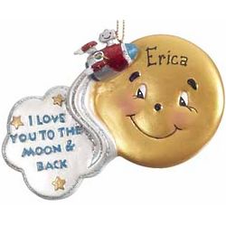 Personalized I Love You To The Moon and Back Ornament
