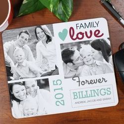 Personalized Family Photo Collage Mouse Pad