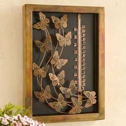 Metal Butterflies Shadowbox Thermometer