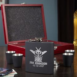 Air Force Glory Flask Gift Set in Personalized Box
