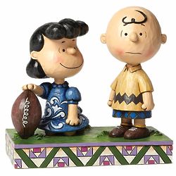 Peanuts Never Give Up Lucy and Charlie Brown Figurine