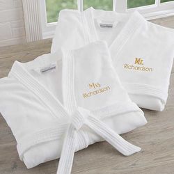 Personalized Mr. and Mrs. Embroidered Robe Set