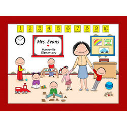 Personalized Day Care/Pre-School Teacher Cartoon