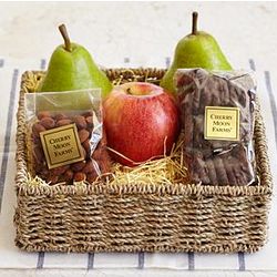 Simply Fresh Fruit, Pretzels and Nuts Gift Basket