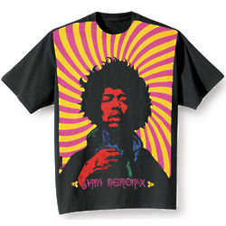 Jimi Hendrix Swirl Poster T-Shirt