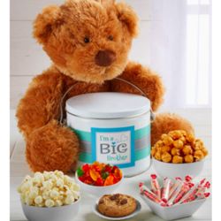 I'm a Big Brother or Sister Snacks, Sweets, and Bear Gift Pail