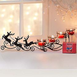 Reindeer Sleigh & Yankee Candle Tea Light Set