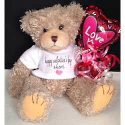Personalized Happy Valentine's Day Teddy Bear