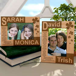 Personalized Lucky You and I Wooden Picture Frame