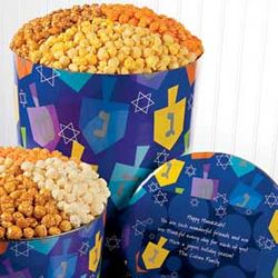 Spin the Dreidel Large 3-Way Popcorn Tin
