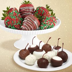 10 Dipped Cherries and 6 Dipped Christmas Berries