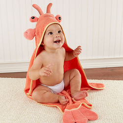 Lobster Laughs Lobster Hooded Towel