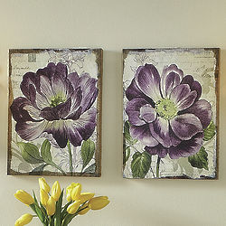 Set of 2 Purple Petals Prints