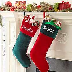 Personalized Plush Velvet Christmas Stocking