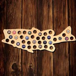 Large Mouth Bass Beer Cap Map