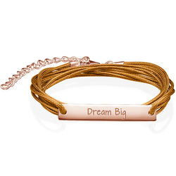 Dream Big Inspirational Rose-Gold Plated Bracelet