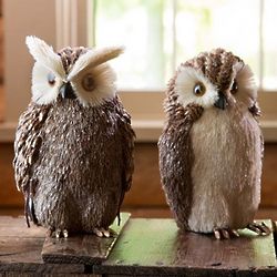 Natural Sisal Owl Figurines