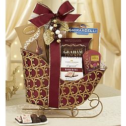 Festive Holiday Chocolate Gift Sleigh