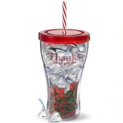 Thank You Drink Tumbler with Hershey Kisses
