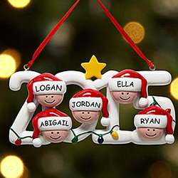 Personalized 2015 Family Holiday Ornament
