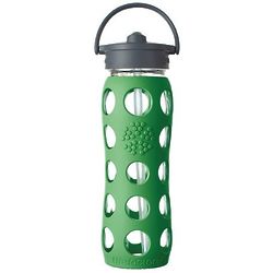 16 Ounce Glass Water Bottle with Straw Cap