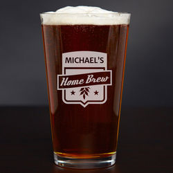 Home Brew Personalized Pint Glass