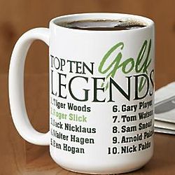 Personalized Golf Legends Mug