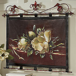 Magnolia Leatherette Wall Hanging