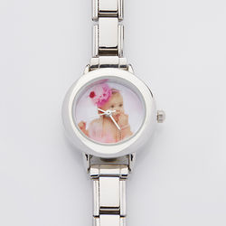 Personalized Women's Photo Silver Watch