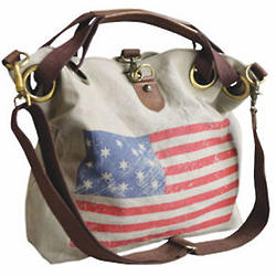 Weathered American Flag Tote Bag