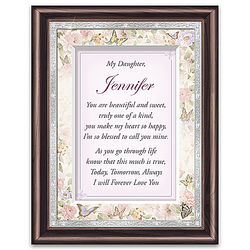 Daughter, I Love You Personalized Framed Print