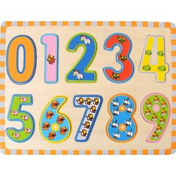 Animal Themed Wooden Numbers Puzzle