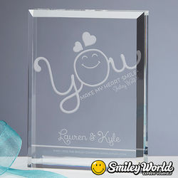 Smiley World Love Personalized Plaque