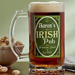 Personalized Premium Irish Pub Beer Mug