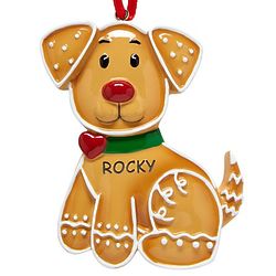 Personalized Gingerbread Dog or Cat Ornament
